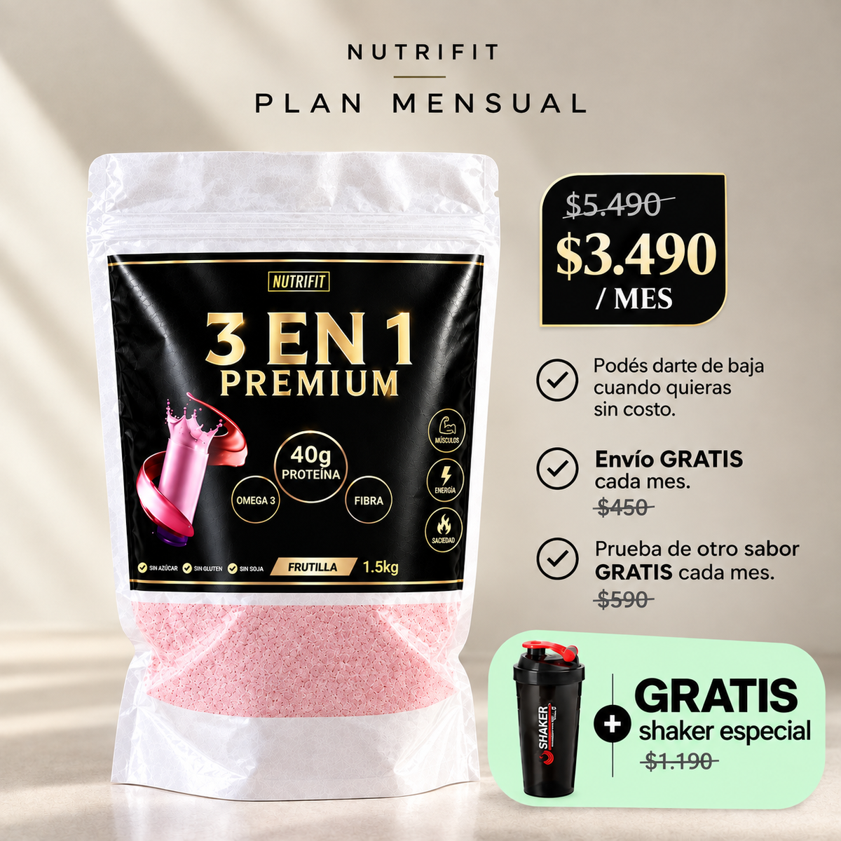 Plan 30 batidos/Mes